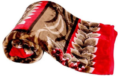 GKM Floral Double AC Blanket for  Mild Winter(Woollen Blend, Multicolor)