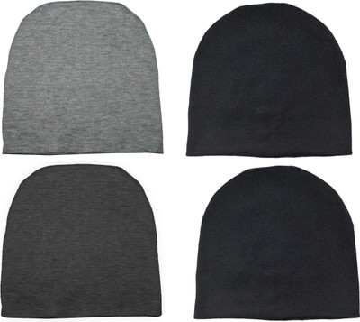 Atabz Solid Skull Cap Cap(Pack of 2)