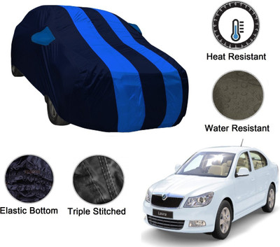MOCKHE Car Cover For Skoda Laura (With Mirror Pockets)(Blue, Blue)