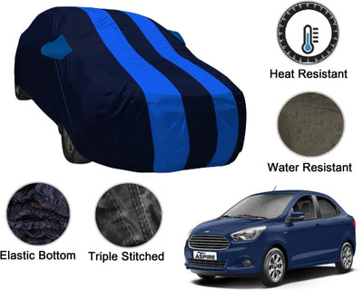 MOCKHE Car Cover For Ford Figo Aspire (With Mirror Pockets)(Blue, Blue)