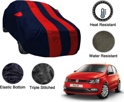 MOCKHE Car Cover For Volkswagen Polo GT (With Mirror Pockets)(Blue, Red)