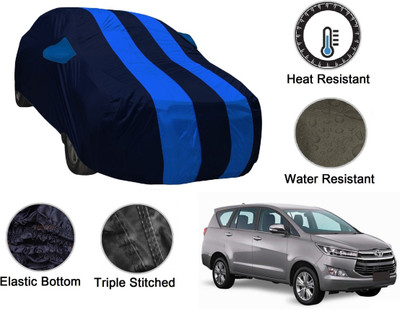 MOCKHE Car Cover For Toyota Innova Crysta (With Mirror Pockets)(Blue, Blue)