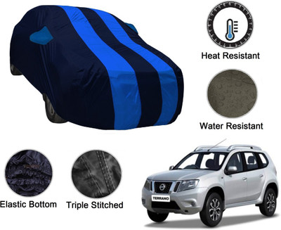 MOCKHE Car Cover For Nissan Terrano (With Mirror Pockets)(Blue, Blue)