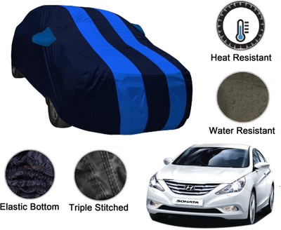 MOCKHE Car Cover For Hyundai Sonata (With Mirror Pockets)(Blue, Blue)