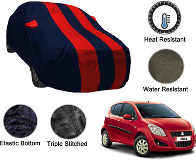MOCKHE Car Cover For Maruti Suzuki Ritz (With Mirror Pockets)(Blue, Red)
