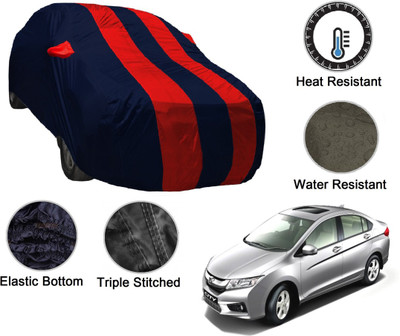 NIKS Car Cover For Honda City i-Dtec (With Mirror Pockets)(Blue, Red, For 2017, 2018, 2019 Models)