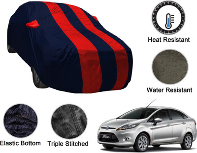 Auto Hub Car Cover For Ford Fiesta Old, Fiesta (With Mirror Pockets)(Black, Red)