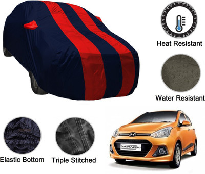 Amanzo Car Cover For Hyundai Grand i10, Grand i10 Nios (With Mirror Pockets)(Blue, Red)