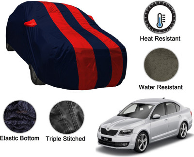 NIKS Car Cover For Skoda Octavia (With Mirror Pockets)(Blue, Red)