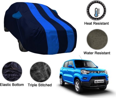 NIKS Car Cover For Maruti Suzuki S-Presso (With Mirror Pockets)(Blue, Blue)