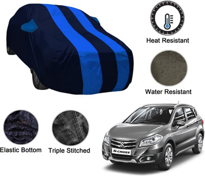 MOCKHE Car Cover For Maruti Suzuki S-Cross (With Mirror Pockets)(Blue, Blue)