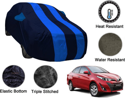 NIKS Car Cover For Toyota Yaris (With Mirror Pockets)(Blue, Blue)