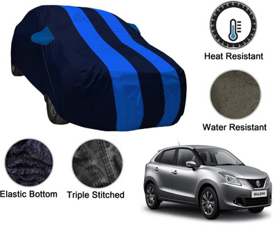 Auto Hub Car Cover For Maruti Suzuki Baleno, Glanza (With Mirror Pockets)(Black, Blue)