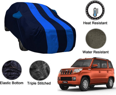 MOCKHE Car Cover For Mahindra TUV300 (With Mirror Pockets)(Blue, Blue)