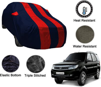 NIKS Car Cover For Tata Safari Storme (With Mirror Pockets)(Blue, Red)