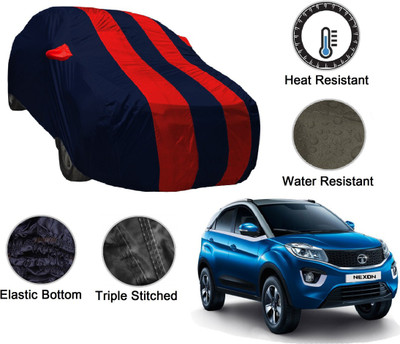 NIKS Car Cover For Tata Nexon (With Mirror Pockets)(Blue, Red)