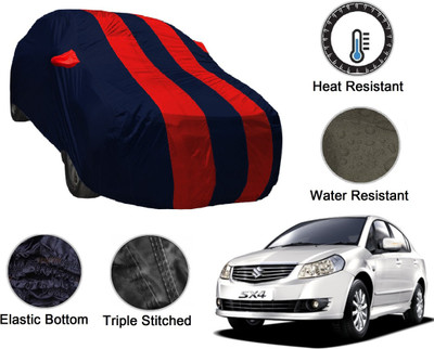 MOCKHE Car Cover For Maruti Suzuki SX4 (With Mirror Pockets)(Blue, Red)