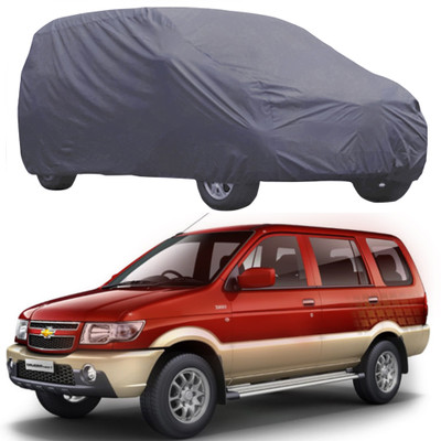 ABS AUTO TREND Car Cover For Chevrolet Tavera (Without Mirror Pockets)(Grey)