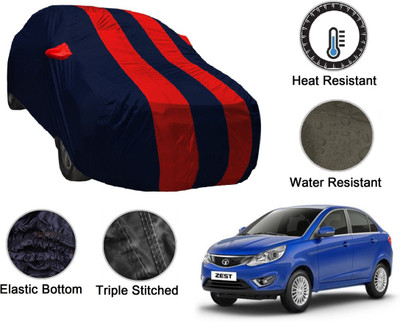 MOCKHE Car Cover For Tata Zest (With Mirror Pockets)(Blue, Red)