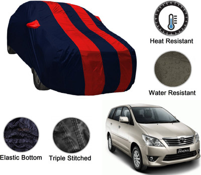 MOCKHE Car Cover For Toyota Innova (With Mirror Pockets)(Blue, Red)