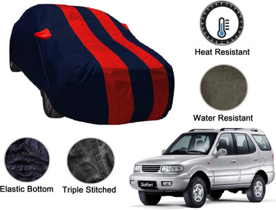 MOCKHE Car Cover For Tata Safari Dicor (With Mirror Pockets)(Blue, Red)