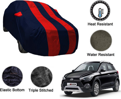 MOCKHE Car Cover For Hyundai i20 Active (With Mirror Pockets)(Blue, Red)