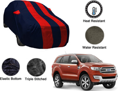 MOCKHE Car Cover For Ford Endeavour (With Mirror Pockets)(Blue, Red)