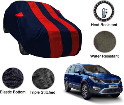 NIKS Car Cover For Tata Hexa (With Mirror Pockets)(Blue, Red)