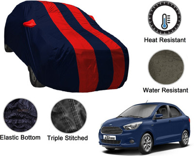 MOCKHE Car Cover For Ford Figo Aspire (With Mirror Pockets)(Blue, Red)