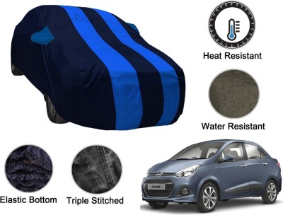 MOCKHE Car Cover For Hyundai Xcent (With Mirror Pockets)(Blue, Blue)