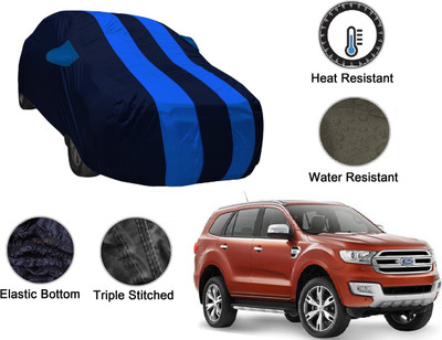 MOCKHE Car Cover For Ford Endeavour (With Mirror Pockets)(Blue, Blue)