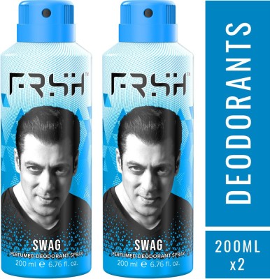 Frsh by Salman Khan Swag Deodorant Spray  -  For Men  (400 ml, Pack of 2)