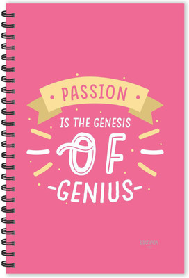 ESCAPER Passion is the genesis of Genius Motivational Quotes Diary (Ruled-A5), Quotes on Diary A5 Notebook Ruled 160 Pages(Multicolor)