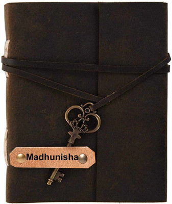 DI-KRAFT Handmade A5 Diary Unruled 200 Pages(Brown)