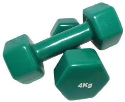 VSI Unisex Metal Integrated PVC Vinyl Dumbbell Fixed Weight Dumbbell(8 kg)