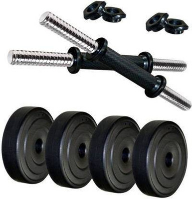 SBR Sports 10 kg 10KG PVC PLATE COMBO Home Gym Combo