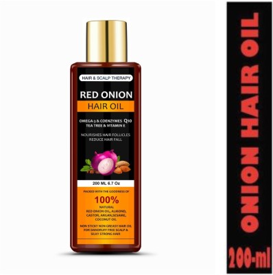 tekzan Hair & Scalp Therapy Red Onion Hair Oil With Co Enzymes Q10 & Vitamin E Hair Oil(200 ml)