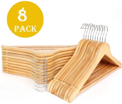 RAG Wooden Shirt Pack of 8 Hangers For  Shirt(Beige)