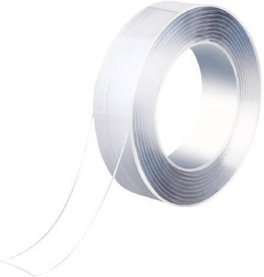vitzie Transparent Sided Tape Washable Traceless Nano Gel Tape 2 m Double-sided Tape(Clear Pack of 1)