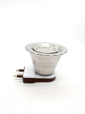 MDTL MAYUKH Electric Stainless Steel Kapoor Dani Stand for Home Office Temple GOD Puja & Staying Healthy Stainless Steel Incense Holder(Silver)