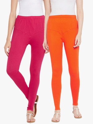 TULSATTVA Churidar  Western Wear Legging(Pink, Solid)