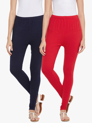 TULSATTVA Ankle Length  Western Wear Legging(Dark Blue, Solid)