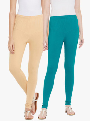 TULSATTVA Ankle Length  Western Wear Legging(Beige, Green, Solid)