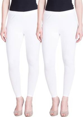 LUX LYRA Ankle Length  Ethnic Wear Legging(White, Solid)