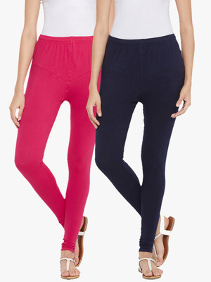 TULSATTVA Ankle Length  Western Wear Legging(Pink, Blue, Solid)