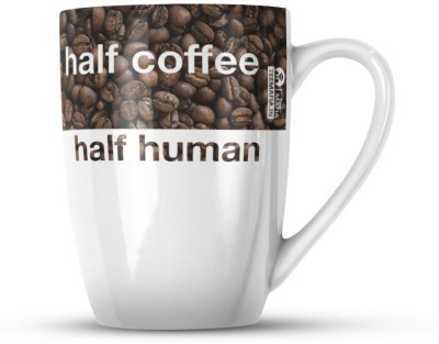 Tee Mafia OM-03-HALF-COFFEE-1 Ceramic Coffee Mug(330 ml)