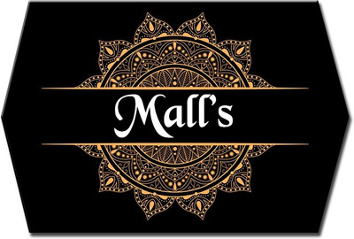 Midas Craft Polypropylene Popular Name Name Plate(Black, Gold)