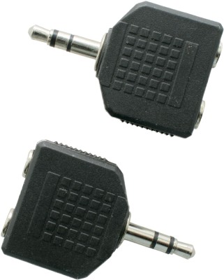Ovicart Black 3.5mm Male o 2x3.5mm female Audio Converter Phone Converter(Android, iOS, Windows, Mac)