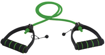 VECTOR X Latex Adjustable Resistance Tube with D Handles - Medium Resistance Tube(Green)