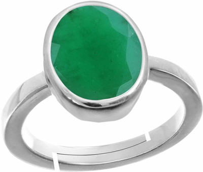PARTH GEMS ORIGINAL GEMSTONE Emarald/Panna Panchdhatu Gold Plated Birthstone/Astrology/Rashi Ratan Adjustable Ring for Men & WomenWith Lab Certificate Metal, Metal Beryl Gold Plated Ring Zinc, Nickel, Copper, Brass Emerald Silver Plated Ring